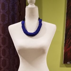 NWOT Handmade Fabric Bib Necklace